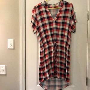 Long plaid shirt